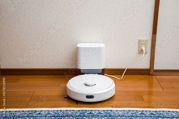 Obraz 家事支援ロボット、自動掃除ロボット、人間に代わり居室の隅々まで自動的に掃除してくれる掃除ロボット