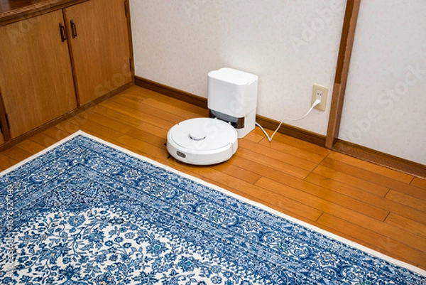 Obraz 家事支援ロボット、自動掃除ロボット、人間に代わり居室の隅々まで自動的に掃除してくれる掃除ロボット
