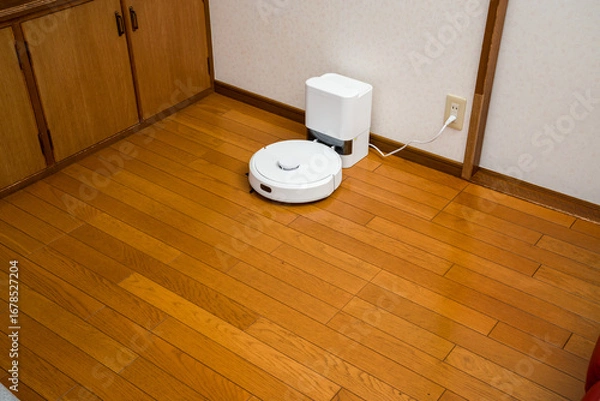 Obraz 家事支援ロボット、自動掃除ロボット、人間に代わり居室の隅々まで自動的に掃除してくれる掃除ロボット