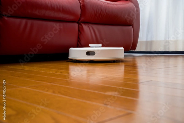 Obraz 家事支援ロボット、自動掃除ロボット、人間に代わり居室の隅々まで自動的に掃除してくれる掃除ロボット