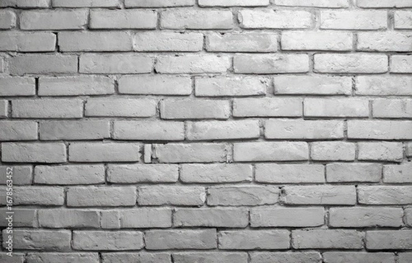 Fototapeta Gray brick wall, light and shadow