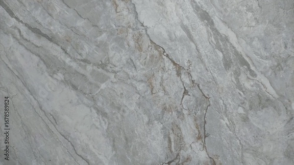 Fototapeta Textured close-up of natural grey marble stone surface with detailed veins and mineral patterns, perfect for backgrounds, flooring, and modern interior design concepts