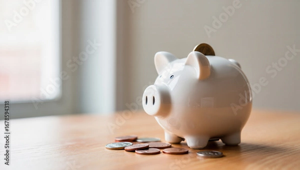 Obraz Financial Growth and Investment Concept with Money, Currency Notes and Business Planning