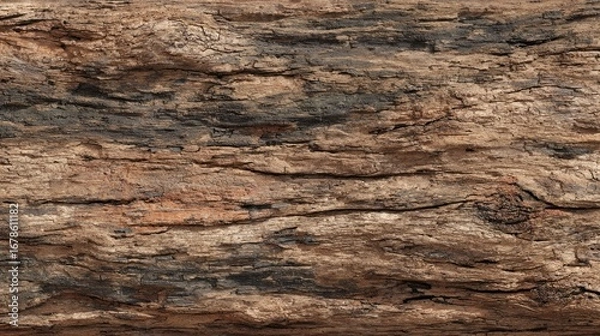 Obraz Close-up of weathered, textured tree trunk