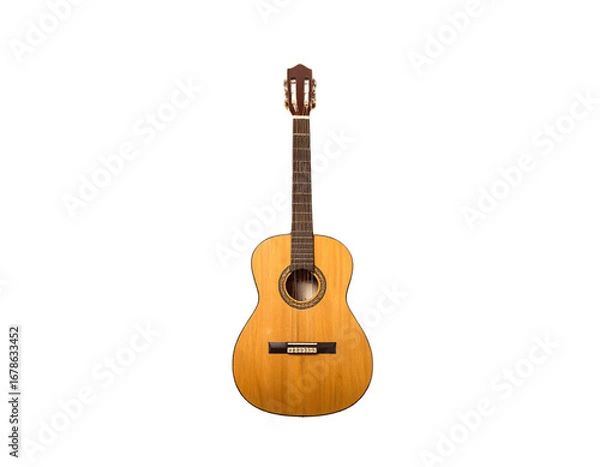 Fototapeta acoustic guitar isolated on white