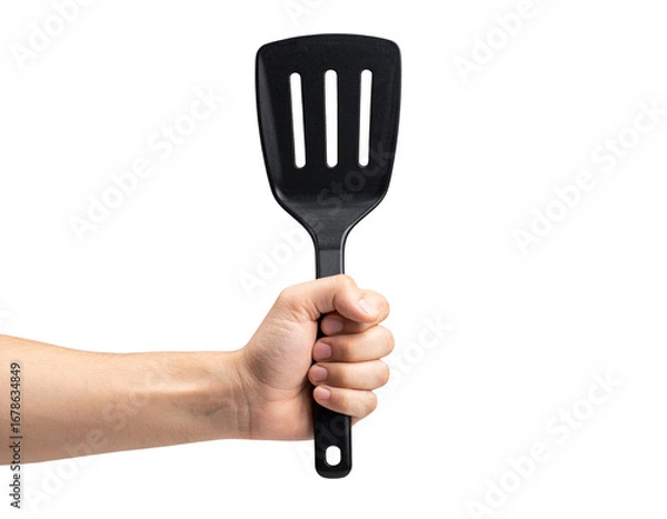 Fototapeta hand holding a fork