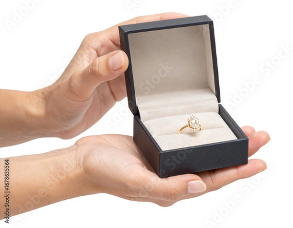 Fototapeta gift box in hand