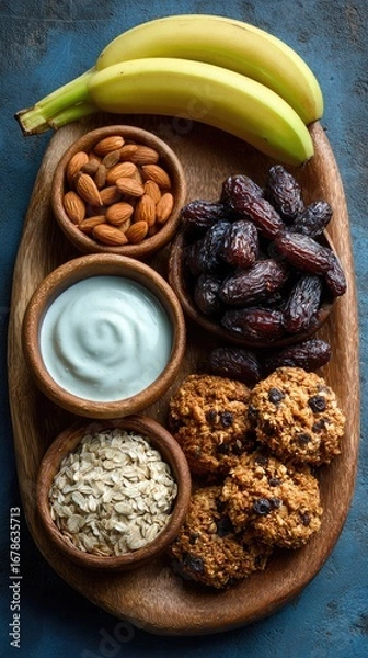 Fototapeta Healthy breakfast spread