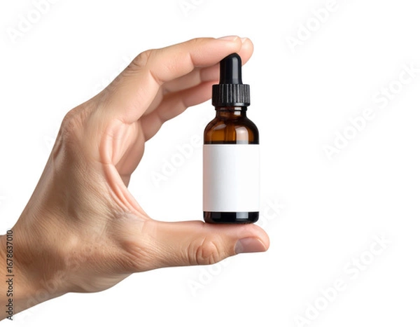 Fototapeta hand holding a bottle