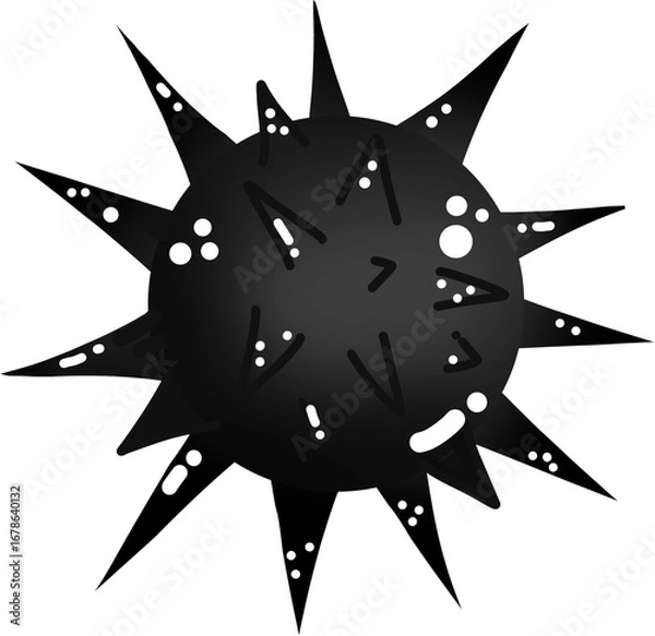 Obraz 갈색 성게알 일러스트 그래픽요소