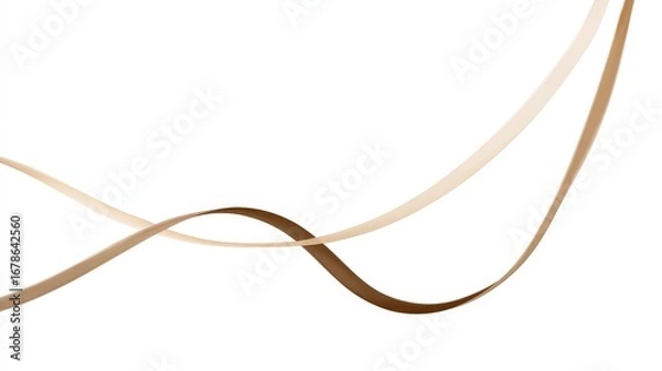 Fototapeta Elegant Thin String Illustration in Minimalist Style With Soft Lines