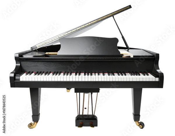 Fototapeta piano and music notes