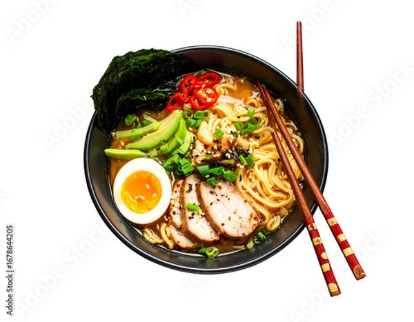 Fototapeta fried chicken with vegetables