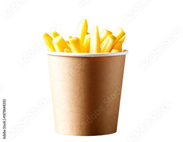 Fototapeta french fries on a white background
