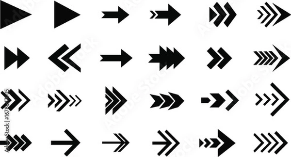Fototapeta Dynamic arrow collection offers clear direction and forward momentum for any project
