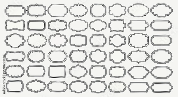 Obraz Elegant vintage decorative frames and borders collection for design projects