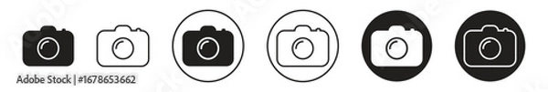 Obraz Camera Icon Progression Vector Showing Selection and Emphasis States