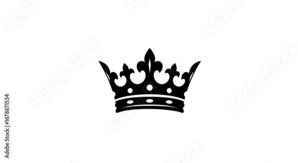 Obraz Simple black crown graphic design