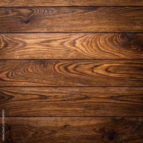Fototapeta Close up of brown wood grain texture background showing natural patterns and details, perfect for adding a rustic or vintage touch to designs