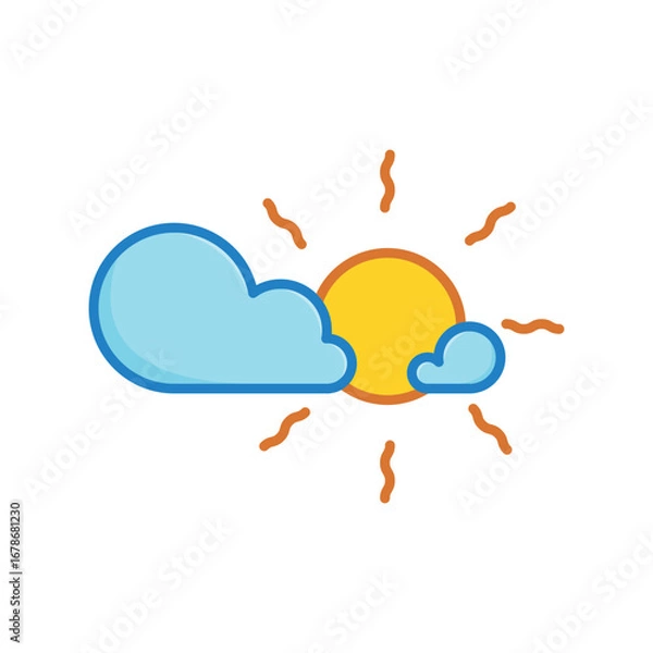 Obraz fog day icon vector design template elegant style