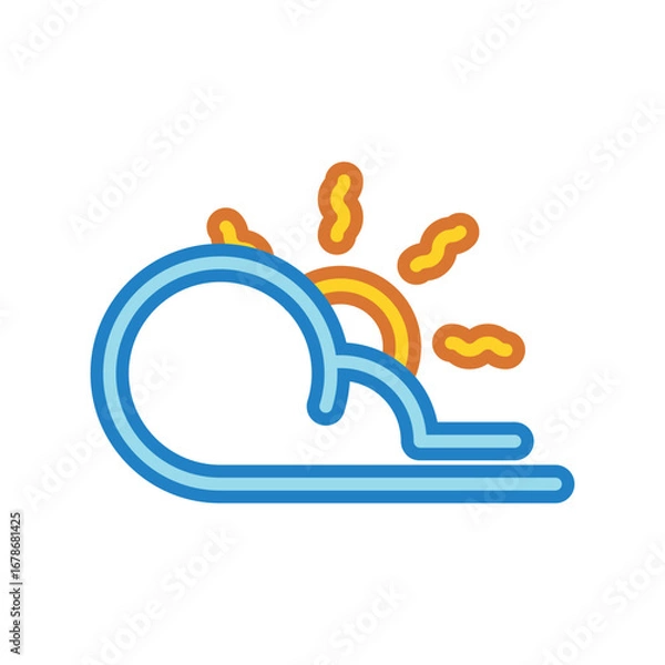 Obraz fog day icon vector design template elegant style