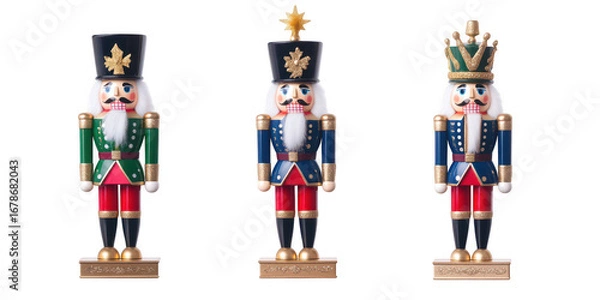 Obraz Nutcracker Soldier Figurine PNG on White Background
