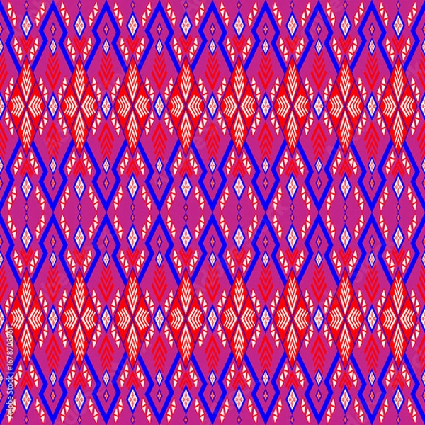 Fototapeta chain link fence
The symmetrical layout and handcrafted pixel texture evoke traditional ethnic embroidery and geometric textile aesthetics, making it ideal for use in fabric prints, wallpapers, packag