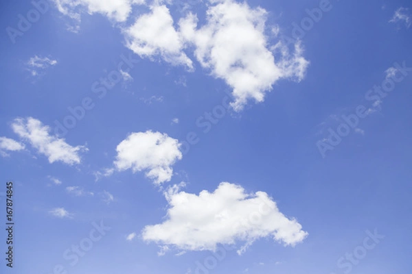 Obraz Blue sky background pattern with a beautiful white mist.