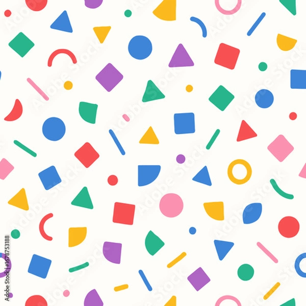 Obraz Pastel coloured memphis style pattern design