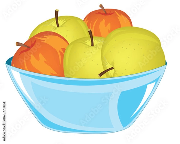 Fototapeta apple plate.eps