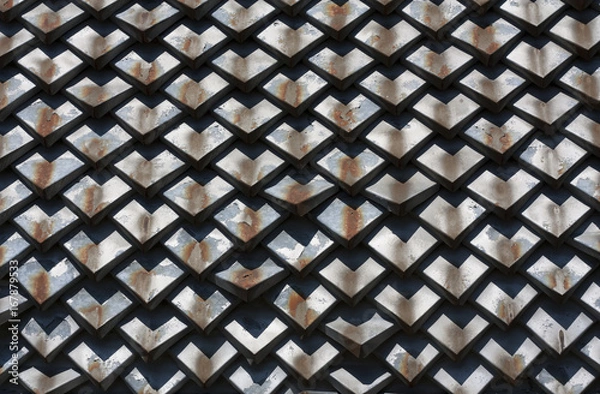 Fototapeta Textured metal rust geometry. Element of design photo
