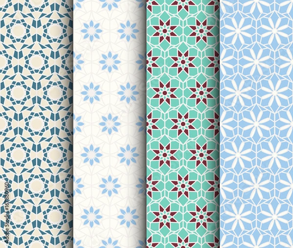 Fototapeta Vector Hexagonal Geometric Patterns