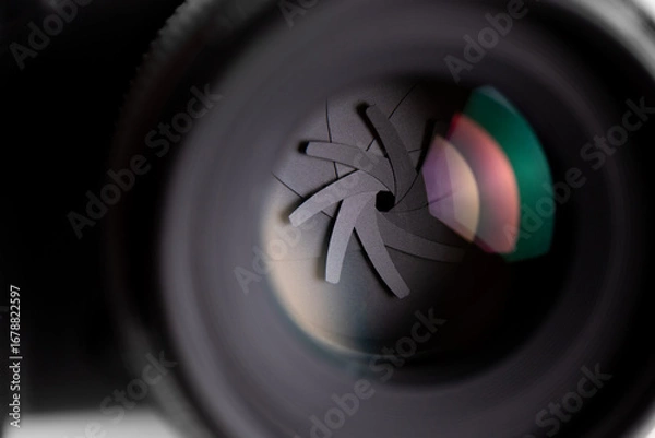 Obraz Photo camera diaphragm close up, 