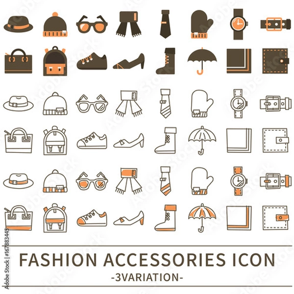 Fototapeta ファッション雑貨　アイコン　セット
