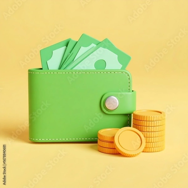 Obraz Wallet with money