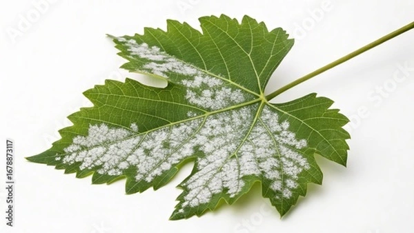 Obraz Powdery Mildew on Vine Leaf