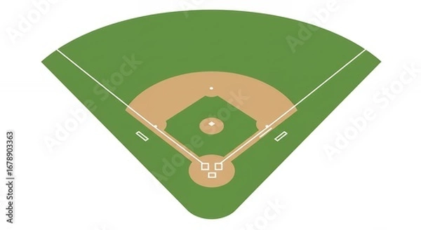 Obraz Baseball field graphic design