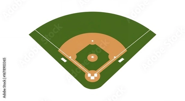 Obraz Baseball field diagram illustration
