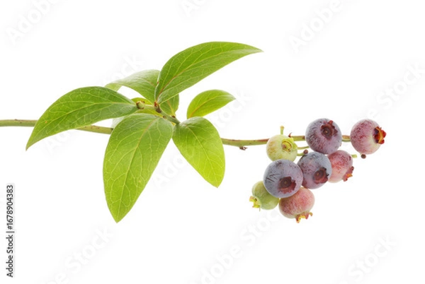 Obraz Blueberries fruit and foliage
