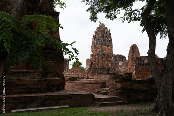 Obraz ワットノーク・アユタヤ・タイ