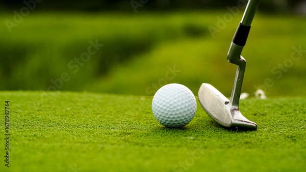 Fototapeta Green grass pattern and texture for background, top view background of garden bright grass concept.