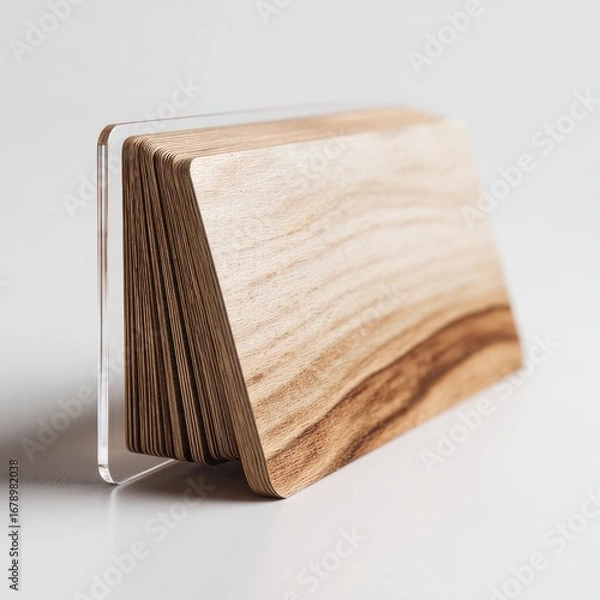 Obraz Modern wooden display piece with acrylic stand