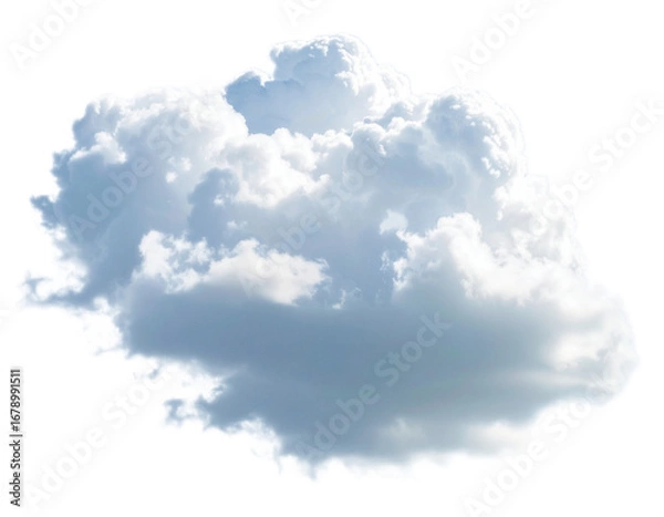 Obraz white cloud isolated on transparent background