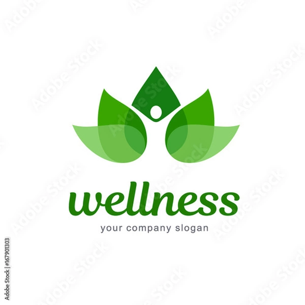 Obraz Vector logo design. Wellness and healthy