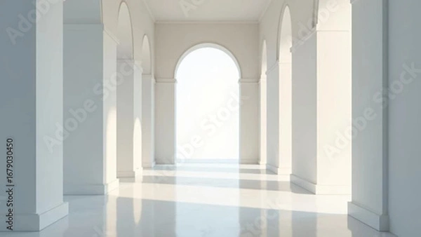 Obraz White hall with no people