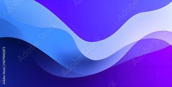 Obraz Abstract background with blue and purple waves on a white background, 