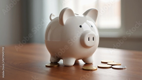 Obraz Financial Growth and Investment Concept with Money, Currency Notes and Business Planning