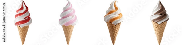 Fototapeta ソフトクリーム　アイスクリーム　デザート