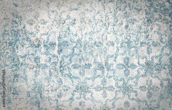 Obraz Blue and white retro texture. Nice vintage background.