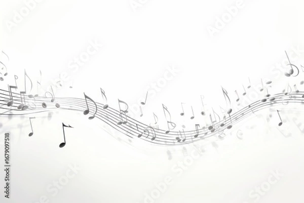 Fototapeta Backgrounds music white background performance.